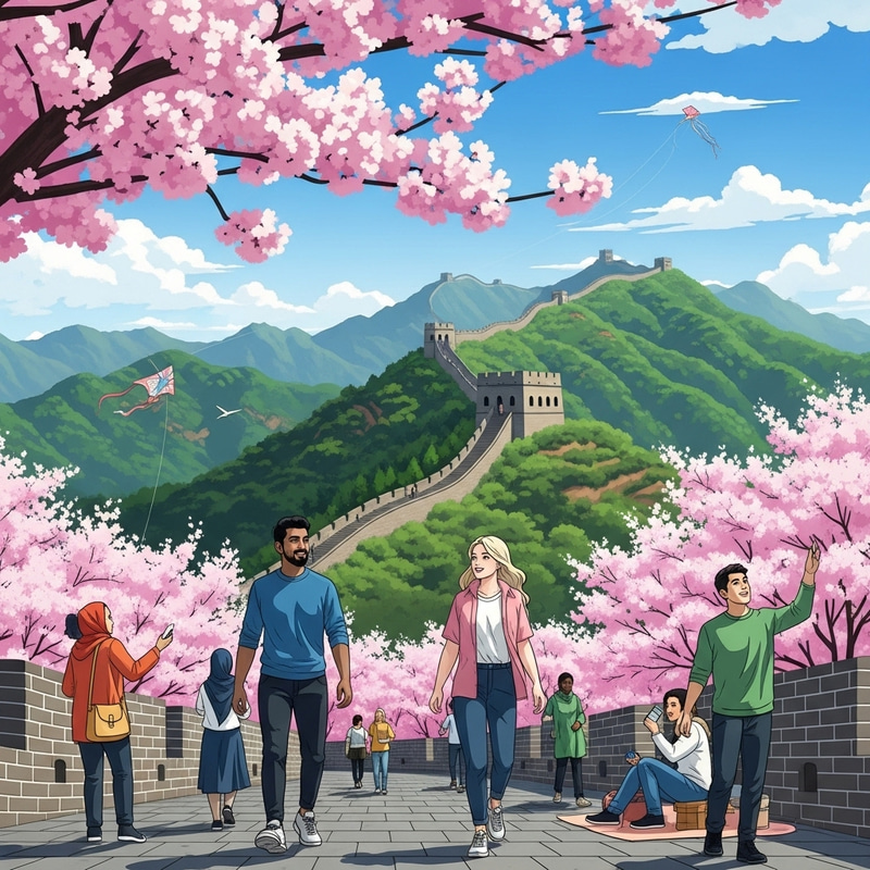 Springtime in China: Vibrant Cherry Blossoms and Cultural Diversity Springtime in China: Vibrant Cherry Blossoms and Cultural Diversity
