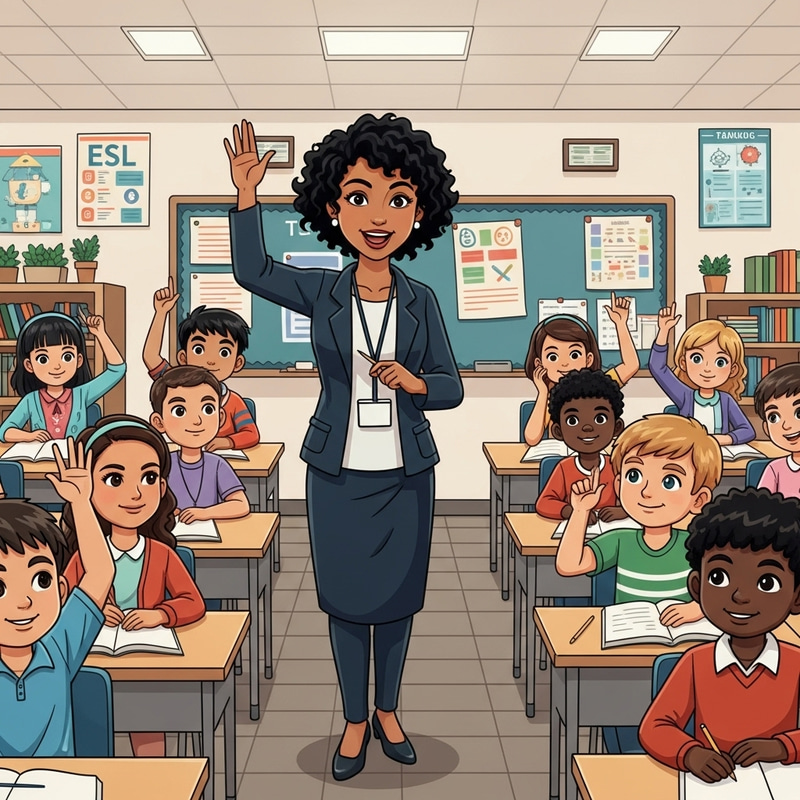 Vibrant Classroom Illustration with Diverse Students Vibrant Classroom Illustration with Diverse Students