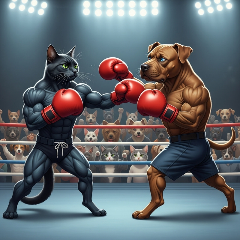 Muscle Cat vs Muscle Dog: Epic Boxing Showdown Muscle Cat vs Muscle Dog: Epic Boxing Showdown