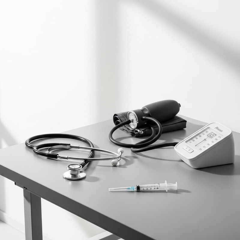 Minimalist Medical Equipment: Tranquil Scene Minimalist Medical Equipment: Tranquil Scene