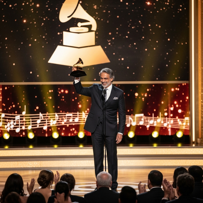 Narendra Modi's Grammy Win Celebrated with Golden Trophy