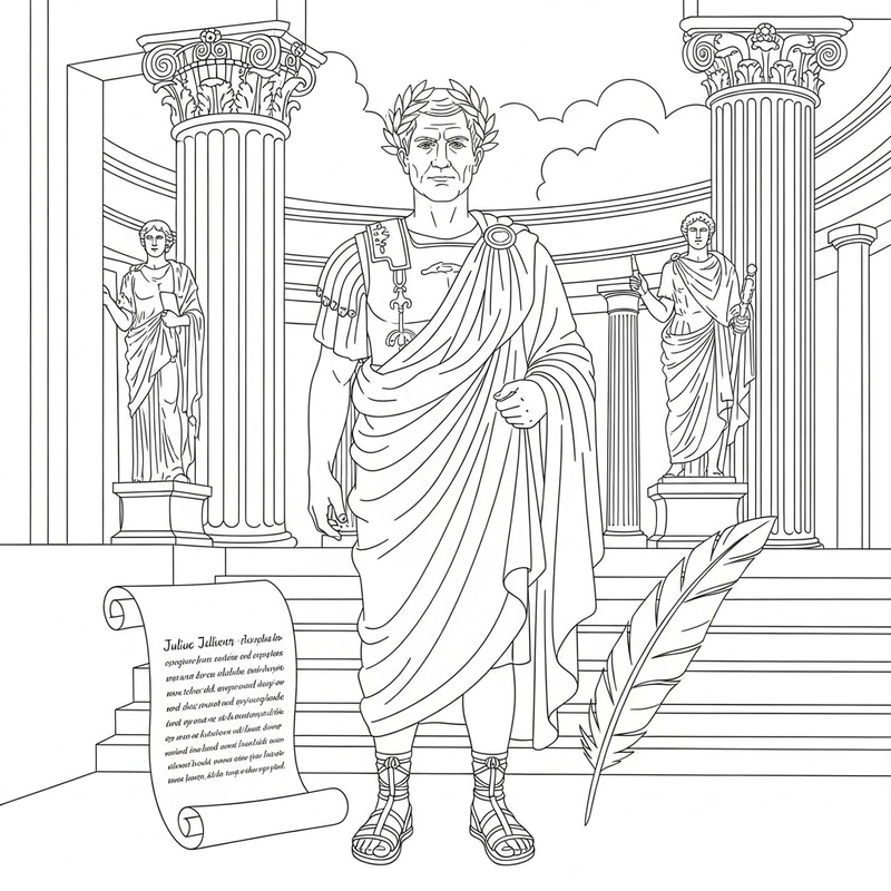 Reign of Caesar Augustus Coloring Page Reign of Caesar Augustus Coloring Page