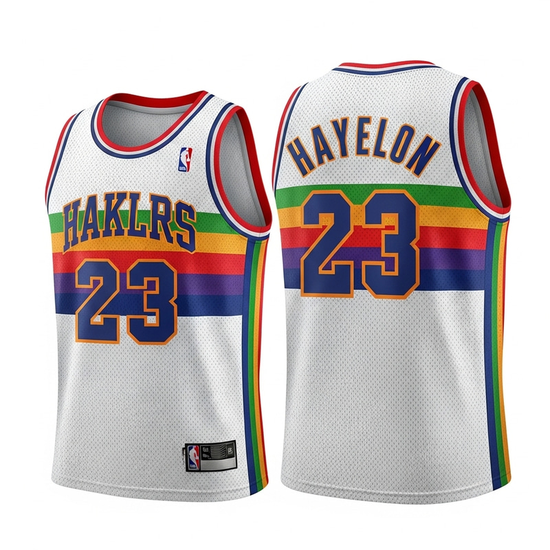 Vibrant Classic Basketball Jersey Design | Home-Team White