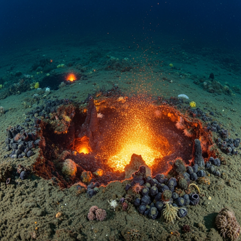 Illustration of Hydrothermal Vents: Ocean Floor Wonders Illustration of Hydrothermal Vents: Ocean Floor Wonders