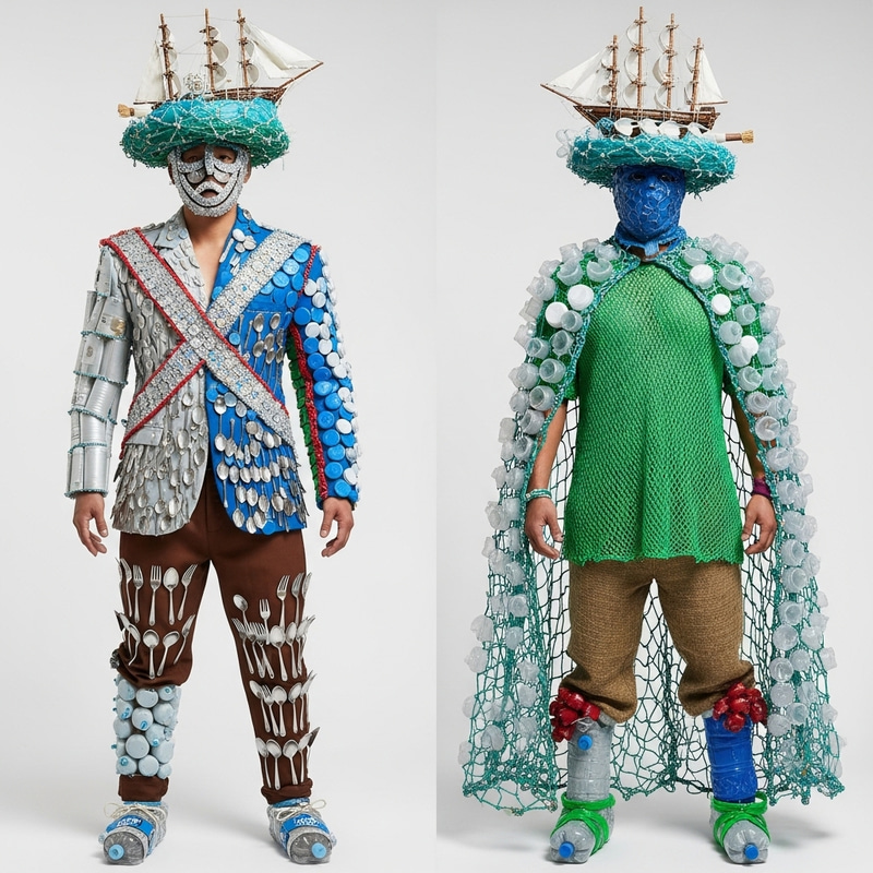 Bold Male Costume Design from Recycled Materials - Creative and Sustainable Bold Male Costume Design from Recycled Materials - Creative and Sustainable