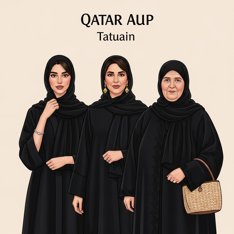 Stylish 3D Image of a Qatari Woman Stylish 3D Image of a Qatari Woman