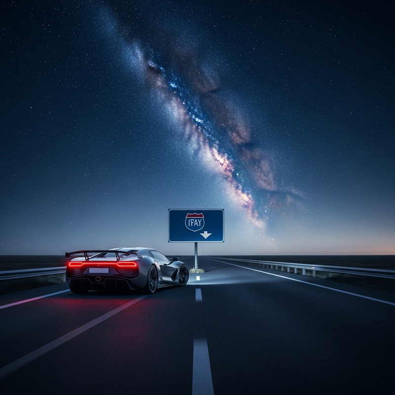 Drifting Sports Car on Empty Night Time Highway | Majestic Background Drifting Sports Car on Empty Night Time Highway | Majestic Background