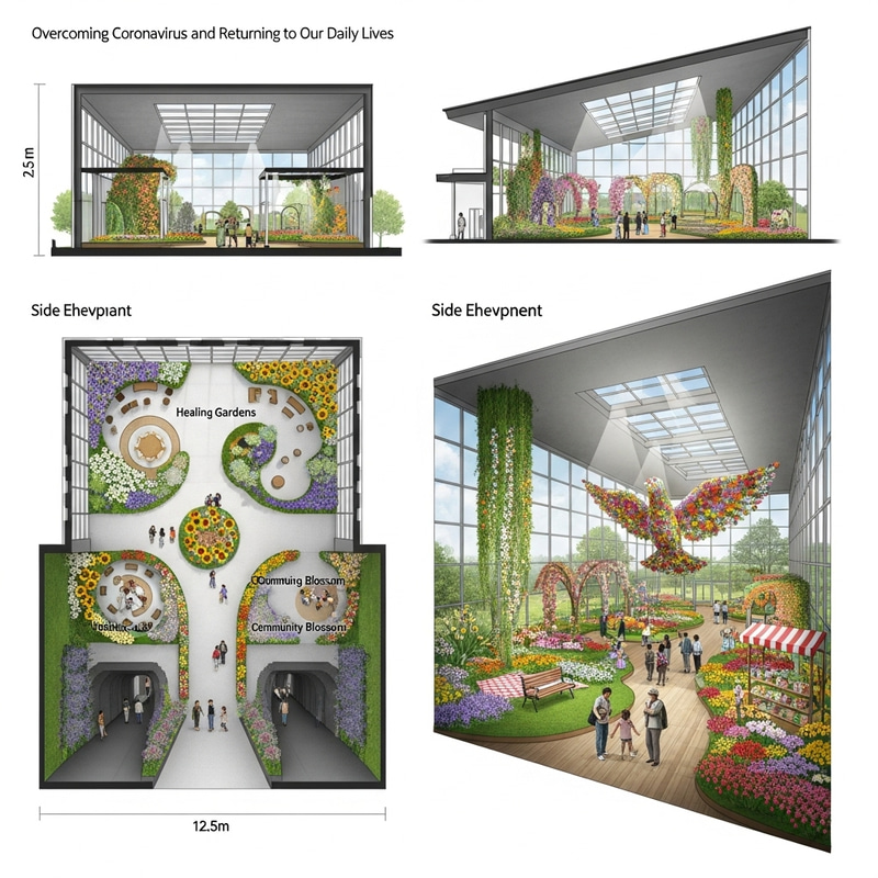 Floral Exhibition Layout - 12.5M x 8M - Our Daily Life Post-COVID Floral Exhibition Layout - 12.5M x 8M - Our Daily Life Post-COVID
