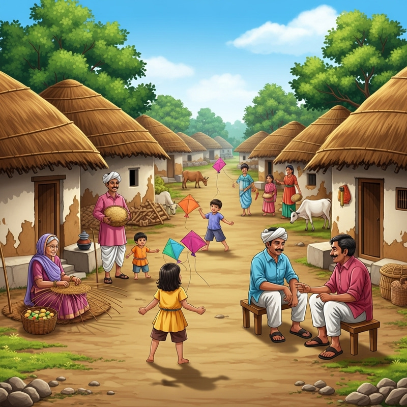 Serene Indian Village Landscape | Authentic Rural Charm