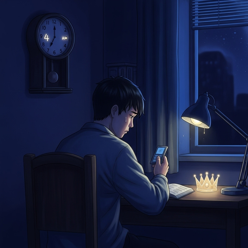 Lofi Digital Art: Melancholy in a Late-Night Room Lofi Digital Art: Melancholy in a Late-Night Room