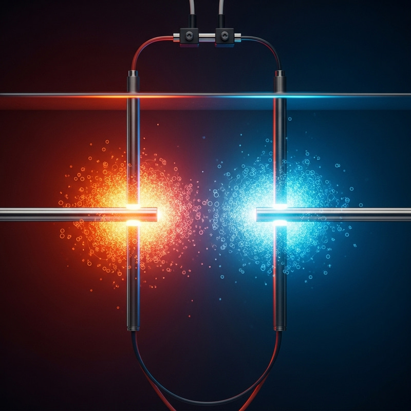 Metal Rods in Solution: Electrical Circuit with Ions Interaction