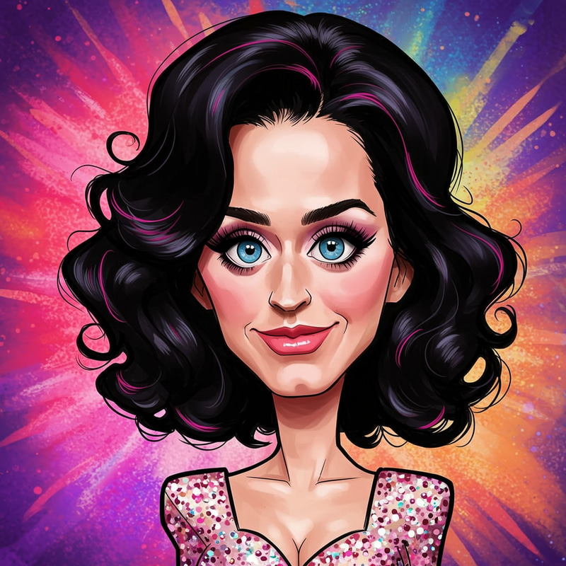 Katy Perry Funny Caricature Art