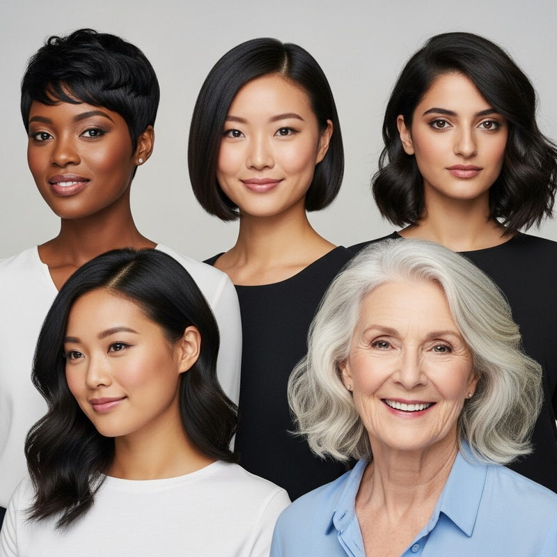 Stylish Women's Haircuts Showcasing Diversity