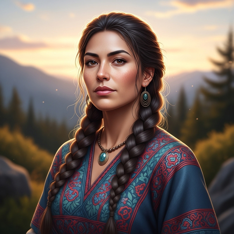 Mujer Perfecta: Realistic and Confident Hispanic Woman Portrait