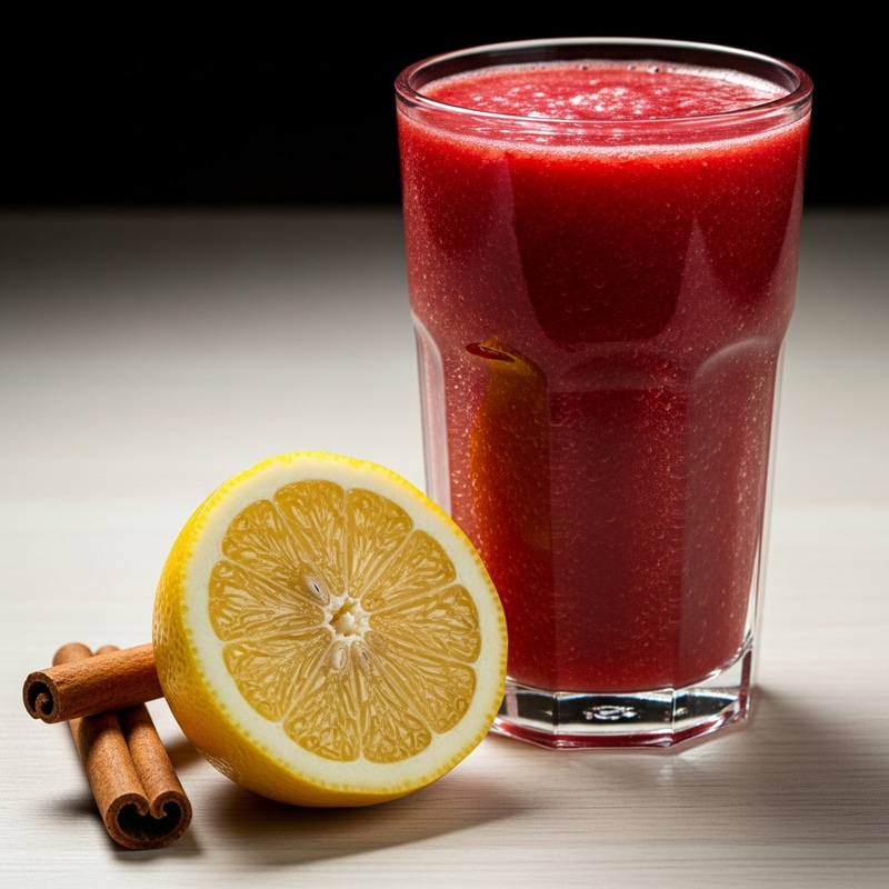 Red Smoothie with Lemon and Cinnamon