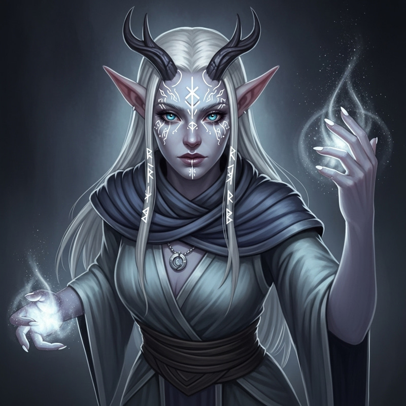 Enchanting Moon Sorceress: Eladrin Art Piece Enchanting Moon Sorceress: Eladrin Art Piece