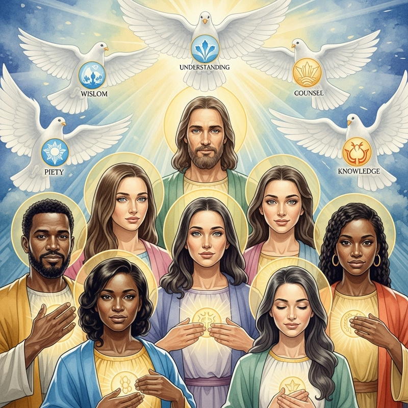 Unveiling the Wonders of the Holy Spirit | Watercolor Artwork Unveiling the Wonders of the Holy Spirit | Watercolor Artwork