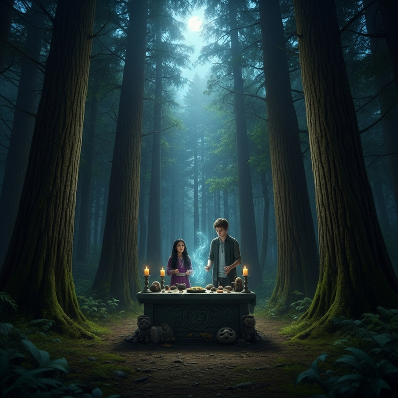 Enchanted Forest Witchy Ritual | Dark Magic Scene Enchanted Forest Witchy Ritual | Dark Magic Scene