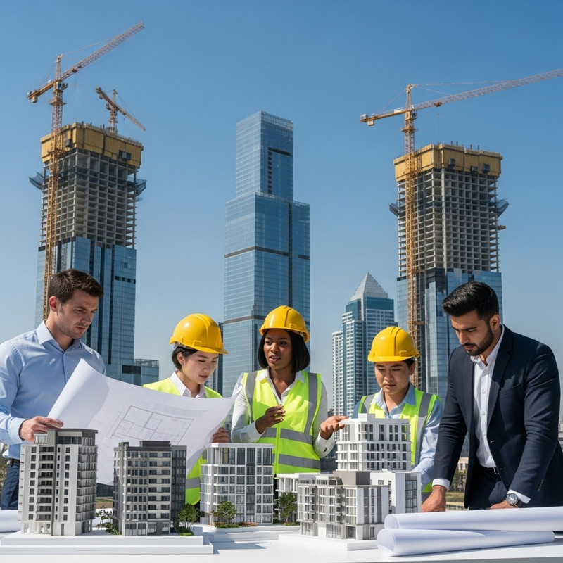 Innovative Real Estate Professionals Crafting Urban Skyline Innovative Real Estate Professionals Crafting Urban Skyline