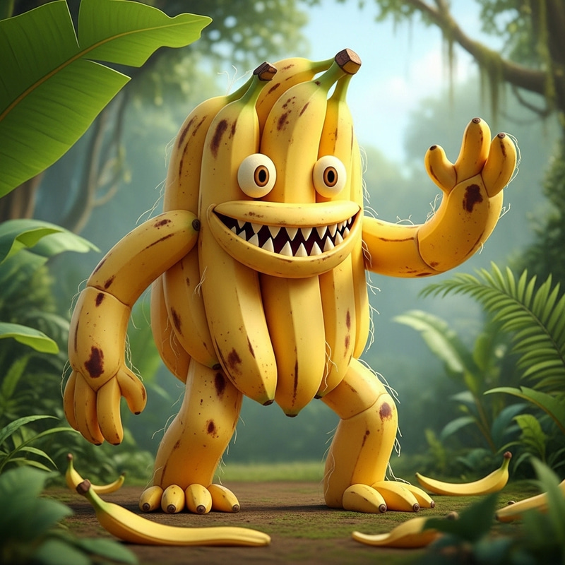 Banana Monster: A Fun & Spooky Character Banana Monster: A Fun & Spooky Character