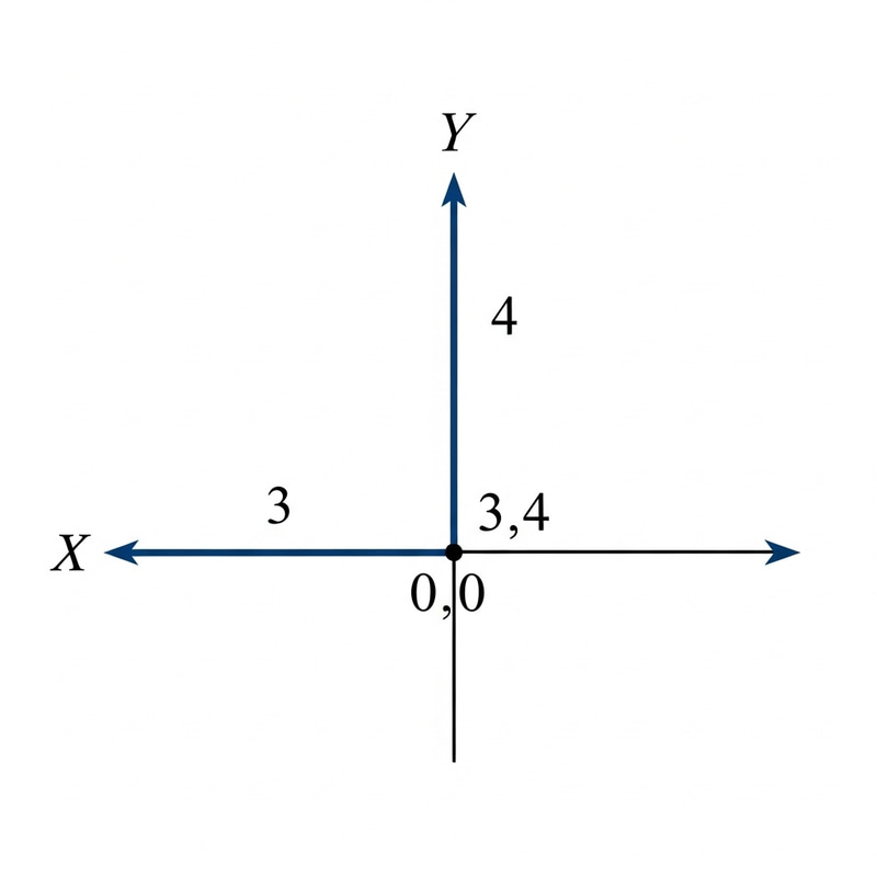Detailed Mathematical Vector in Cartesian Coordinate System
