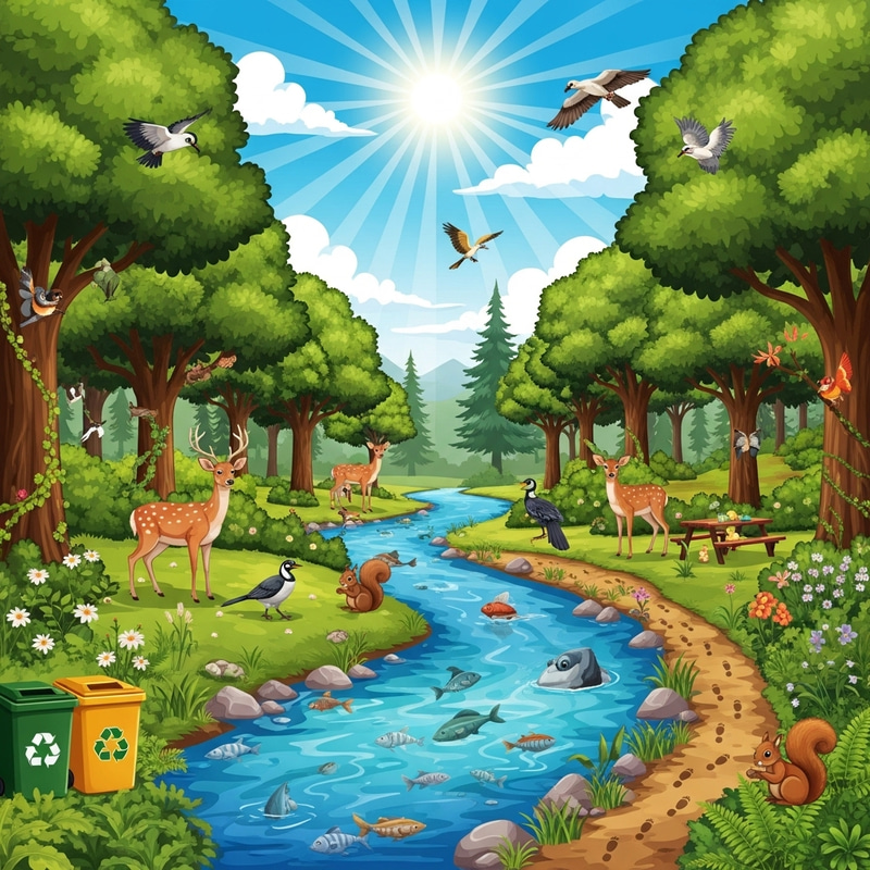 Vibrant Forest Ecosystem: Health and Safety in Nature Vibrant Forest Ecosystem: Health and Safety in Nature