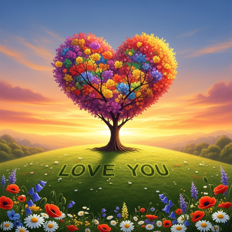 Love Heart Tree at Sunset Hill Love Heart Tree at Sunset Hill