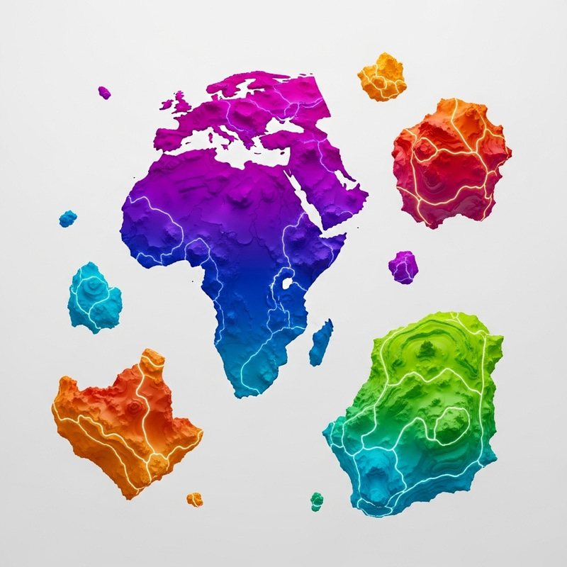 Vibrant Alien Planet with Bold Landmasses Vibrant Alien Planet with Bold Landmasses