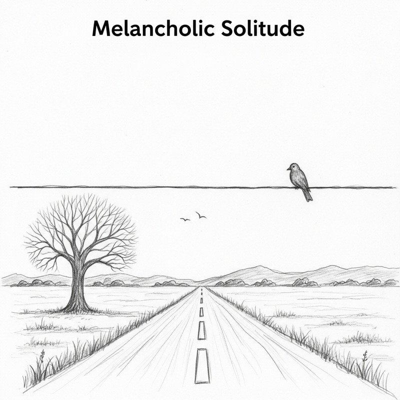 Capturing Melancholic Solitude: Pencil Sketch Inspiration Capturing Melancholic Solitude: Pencil Sketch Inspiration