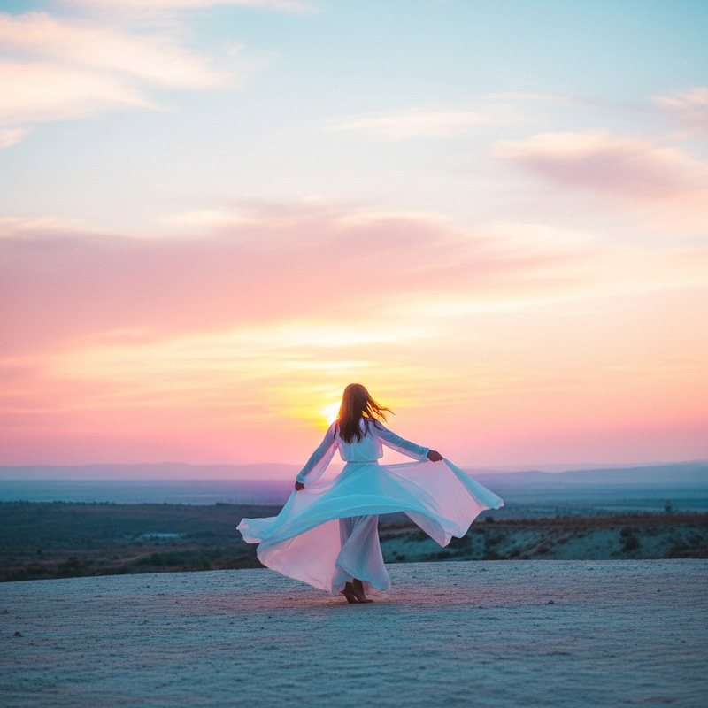 Serene Sunset Landscape with Vibrant Pastel Colors and Dreamy Lighting Serene Sunset Landscape with Vibrant Pastel Colors and Dreamy Lighting