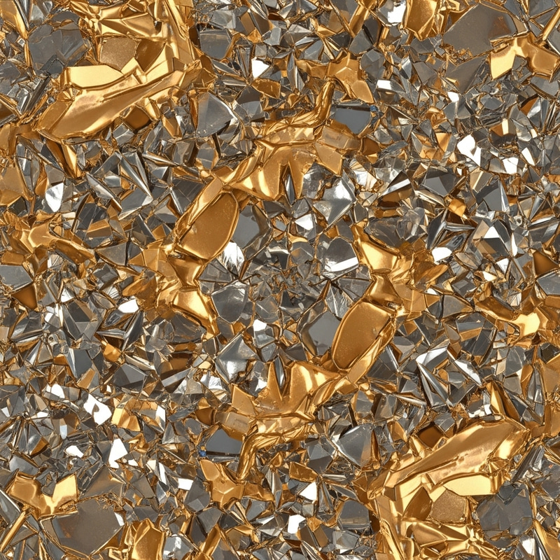 Exquisite Abstract Art: Shiny Slivers & Golden Glaze Exquisite Abstract Art: Shiny Slivers & Golden Glaze