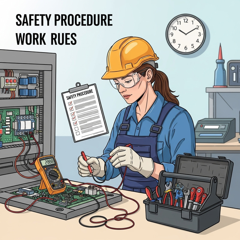 Electric Technician Safety Rules for Work Time Electric Technician Safety Rules for Work Time