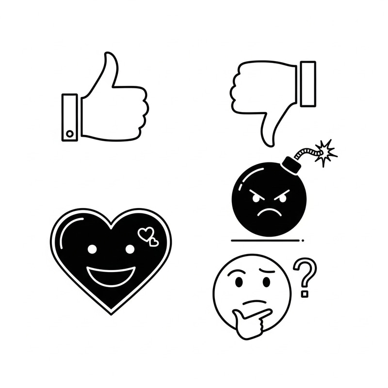 Minimalist Black & White Emojis: Elegant Iconography Minimalist Black & White Emojis: Elegant Iconography