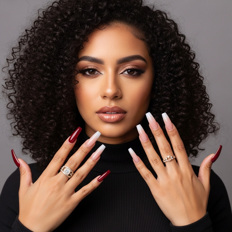 Sassy Coffin Nails: Ombre French Style for Confidence Sassy Coffin Nails: Ombre French Style for Confidence