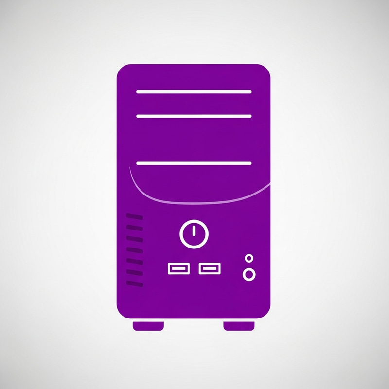 Purple Computer Case Icon | Sleek Design Purple Computer Case Icon | Sleek Design