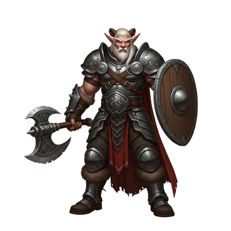 Pumped Up Barbarian with Bear Ears | Fantasy World