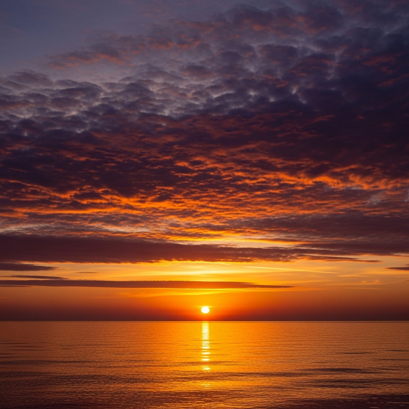 Majestic Twilight Sky: Serene Sunset Scene