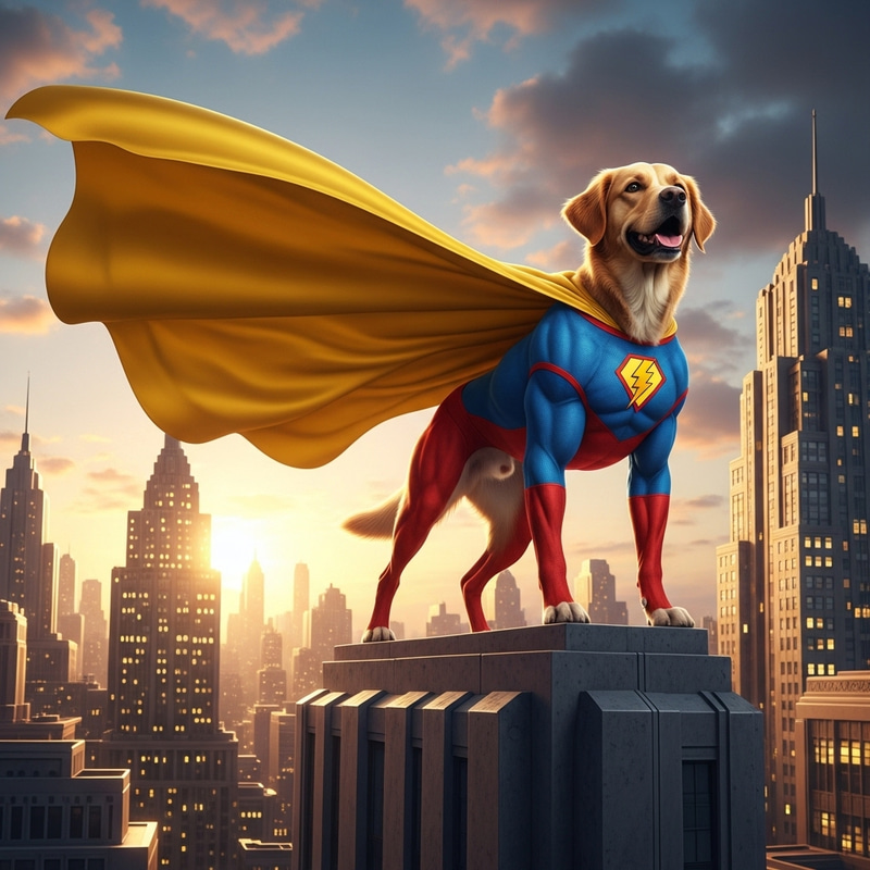 Superhero Dog Costume | Colorful Superhero Theme Superhero Dog Costume | Colorful Superhero Theme