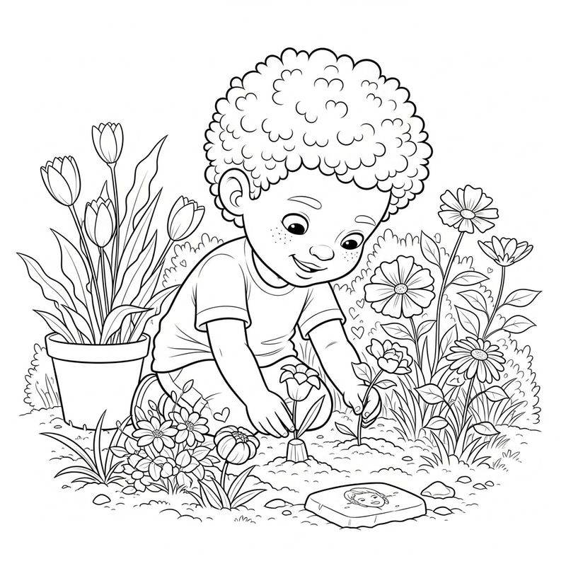 Child's Garden of Love: A Playful Cartoon Tribute Child's Garden of Love: A Playful Cartoon Tribute