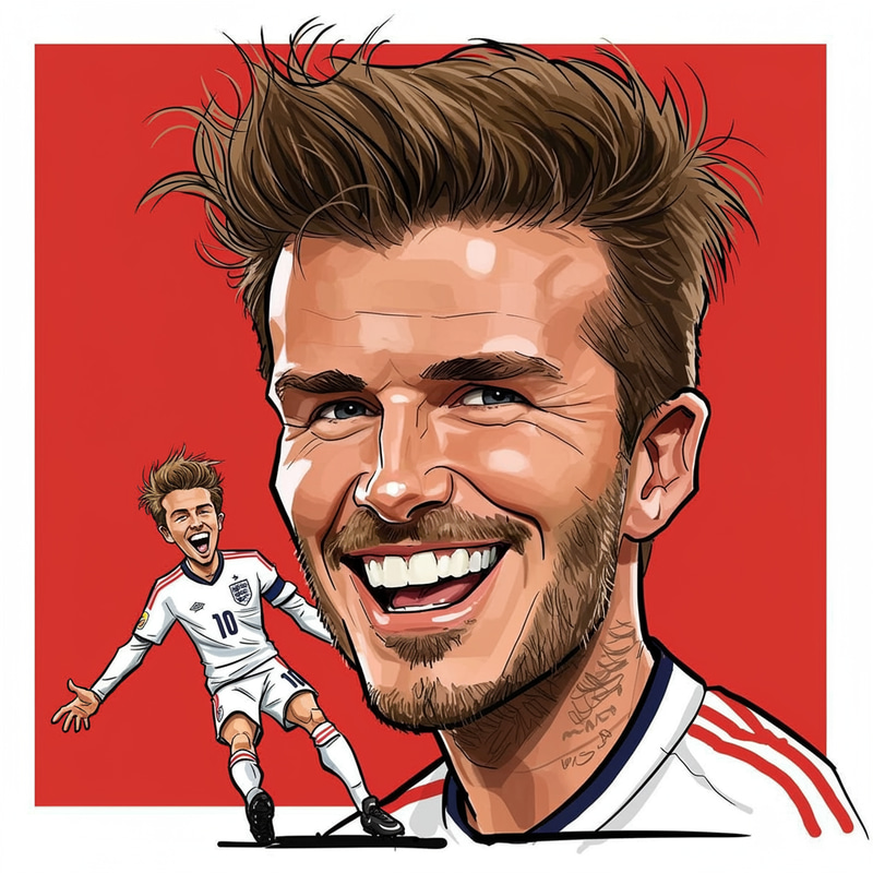 David Beckham Caricature Art David Beckham Caricature Art