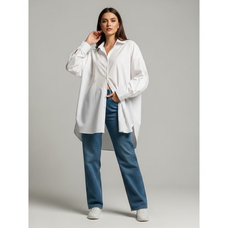 White Oversized Shirt for Women | Casual Elegance White Oversized Shirt for Women | Casual Elegance