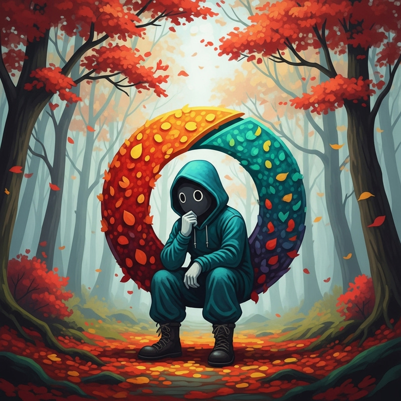 Enchanting Omnilife Logo in Autumn Forest