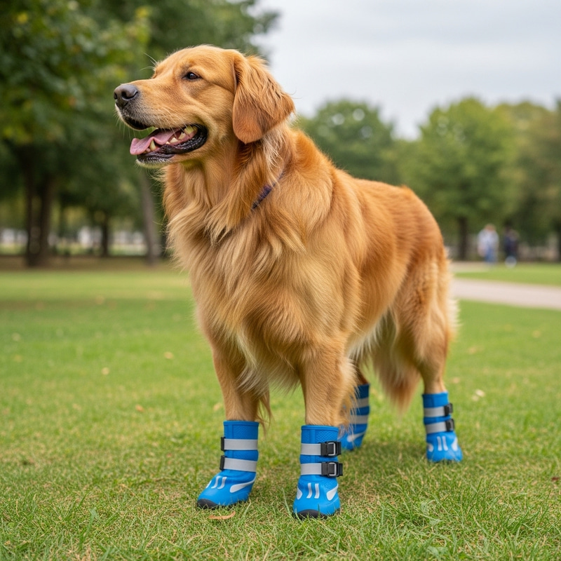 Dog in Blue Boots | Cute Canine Fashion