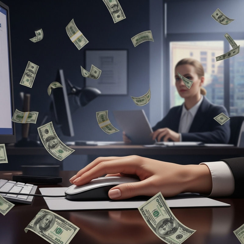 Intriguing Digital Illustration: Hand Clicking Computer Mouse in Precise Realism Intriguing Digital Illustration: Hand Clicking Computer Mouse in Precise Realism