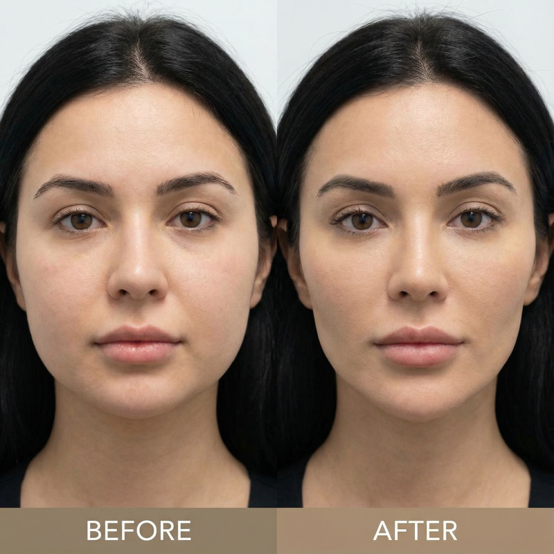 Before and After Buccal Fat Removal Images