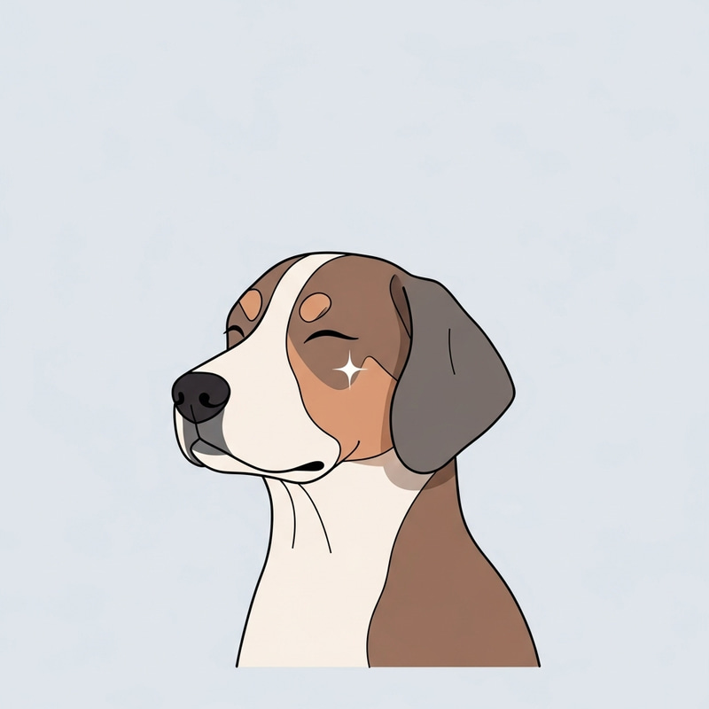 Minimalist Dog: Tranquil and Serene Artwork Minimalist Dog: Tranquil and Serene Artwork