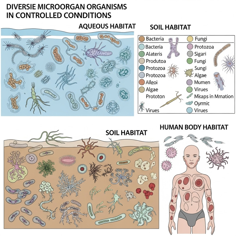 Controlled Conditions Microorganisms Diagram - EnviroMicro World Controlled Conditions Microorganisms Diagram - EnviroMicro World