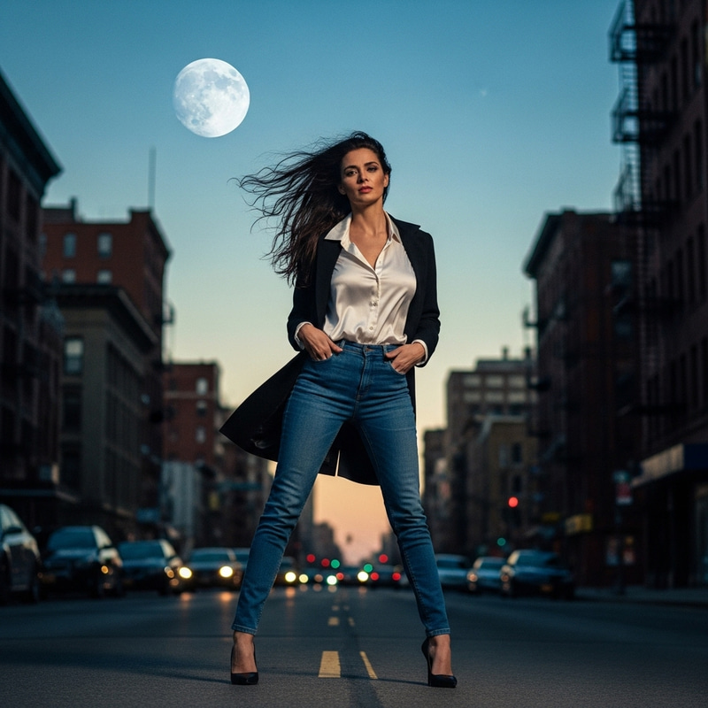 70's Noir Style City Scene at Dusk 70's Noir Style City Scene at Dusk