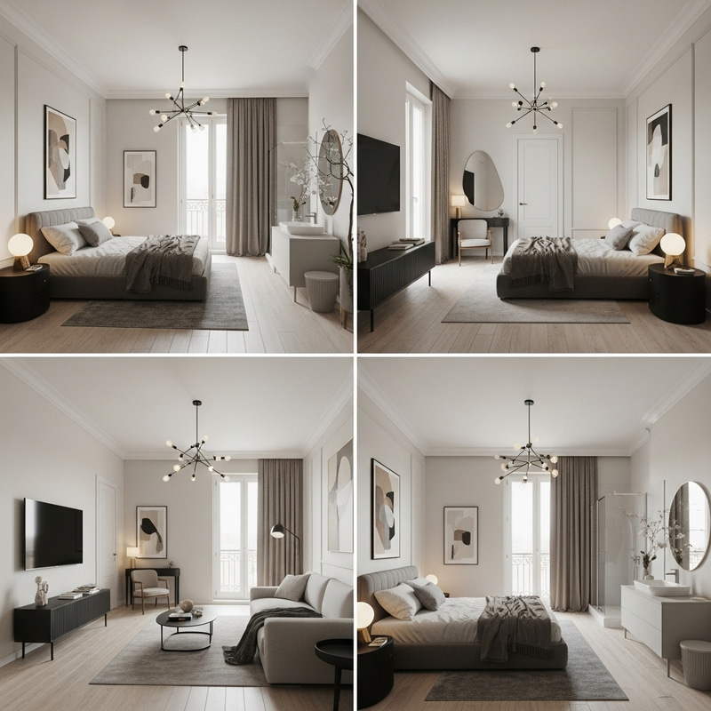 Italian Minimalist 4BR/2LR/2BTH - 140 sqm Apt Design Italian Minimalist 4BR/2LR/2BTH - 140 sqm Apt Design