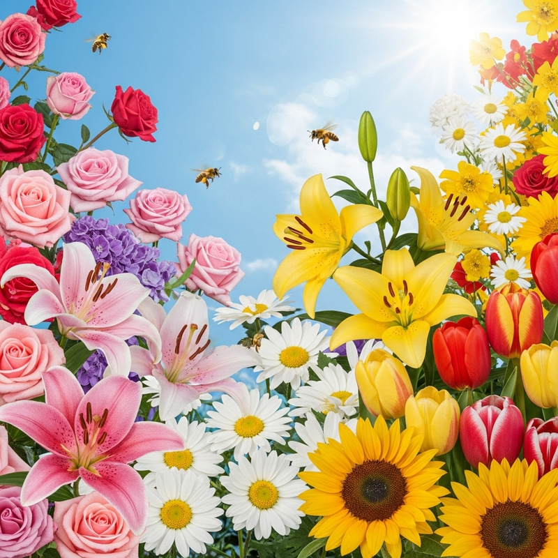 Beautiful Blooming Flores: A Burst of Natural Colors Beautiful Blooming Flores: A Burst of Natural Colors